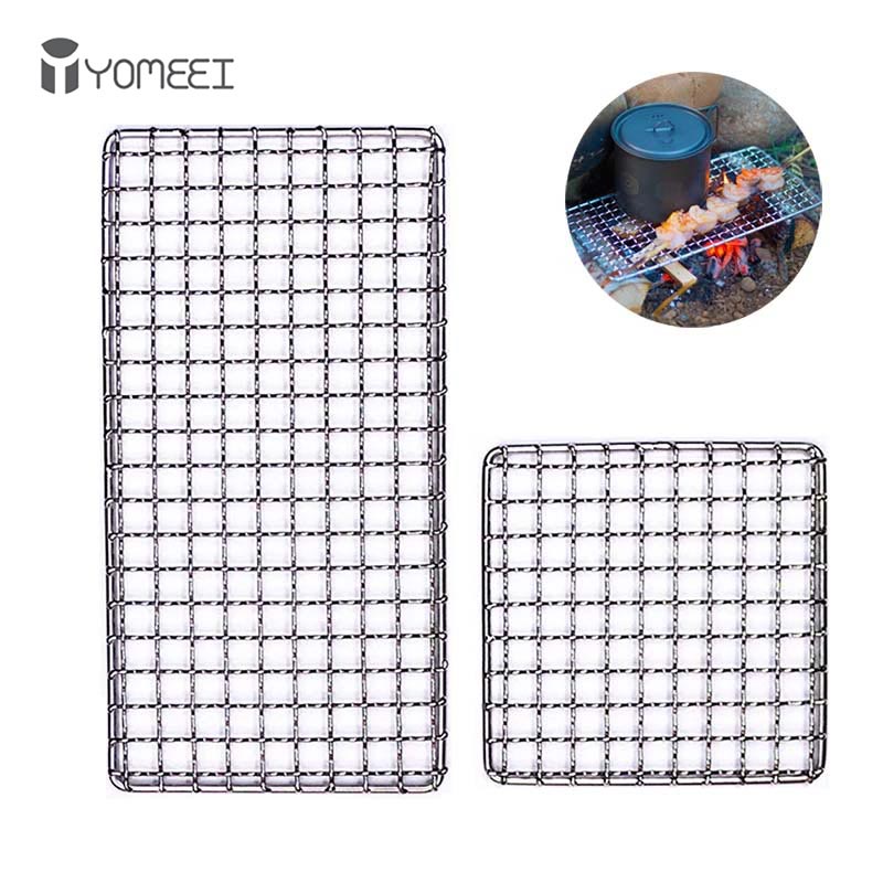 Camping Cooking Rack - YOMEEI 2Pcs Stainless Steel BBQ Grill