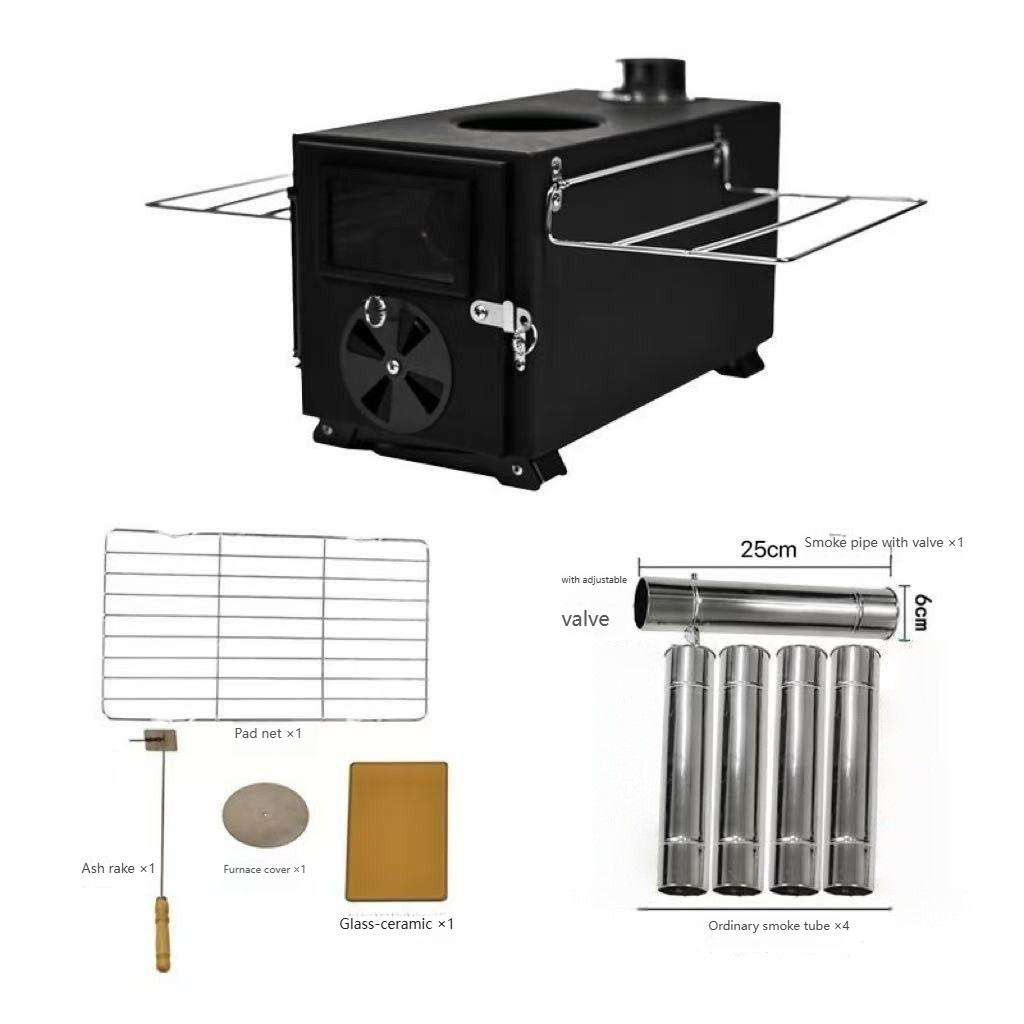 Camping Cooking Area - 2026new Camping Carbon Steel Wood-Burning Stove