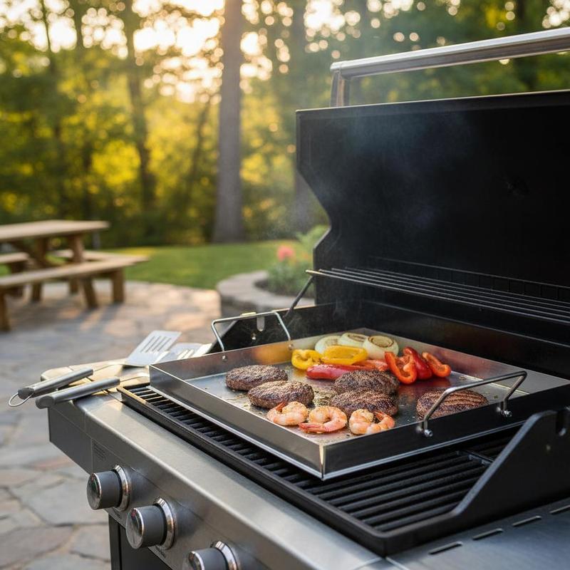 Camping Cooking Equipment - Universal Flat Top Griddle 18x16 Inch