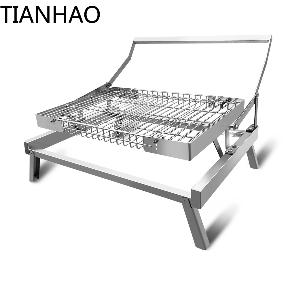 Camping Cooking Over Fire - Tabletop Outdoor Folding Portable Camping Picnic