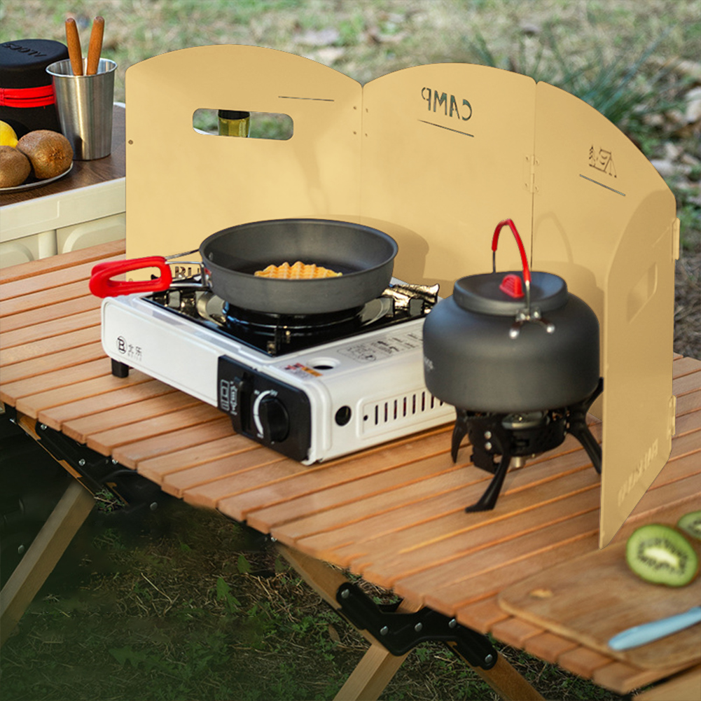 Camping Cooking Fuel - Foldable Camping Gas Stove Windshield with