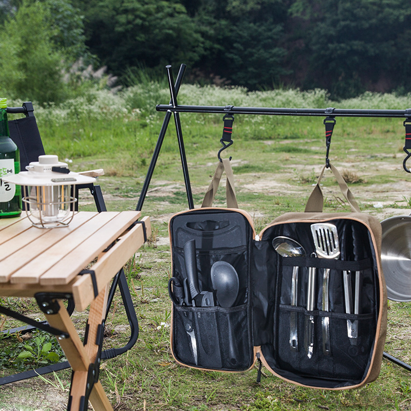 8pcs Camping Kitchen Cookware  - Camping Cooking Unit review and price