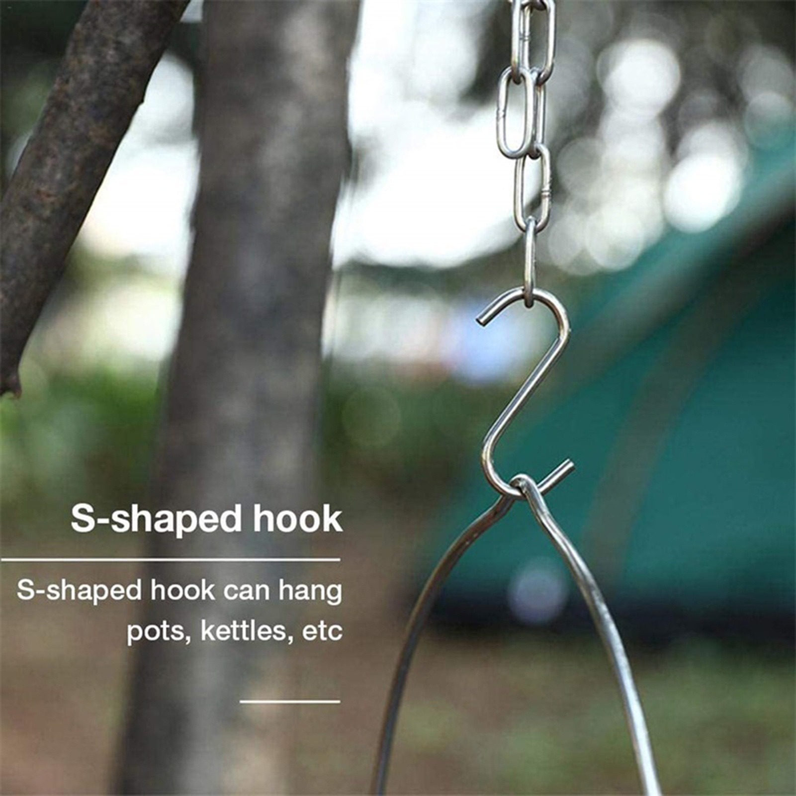 Stainless Steel Camping Tripod - Camping Cooking Pot Tripod review and price