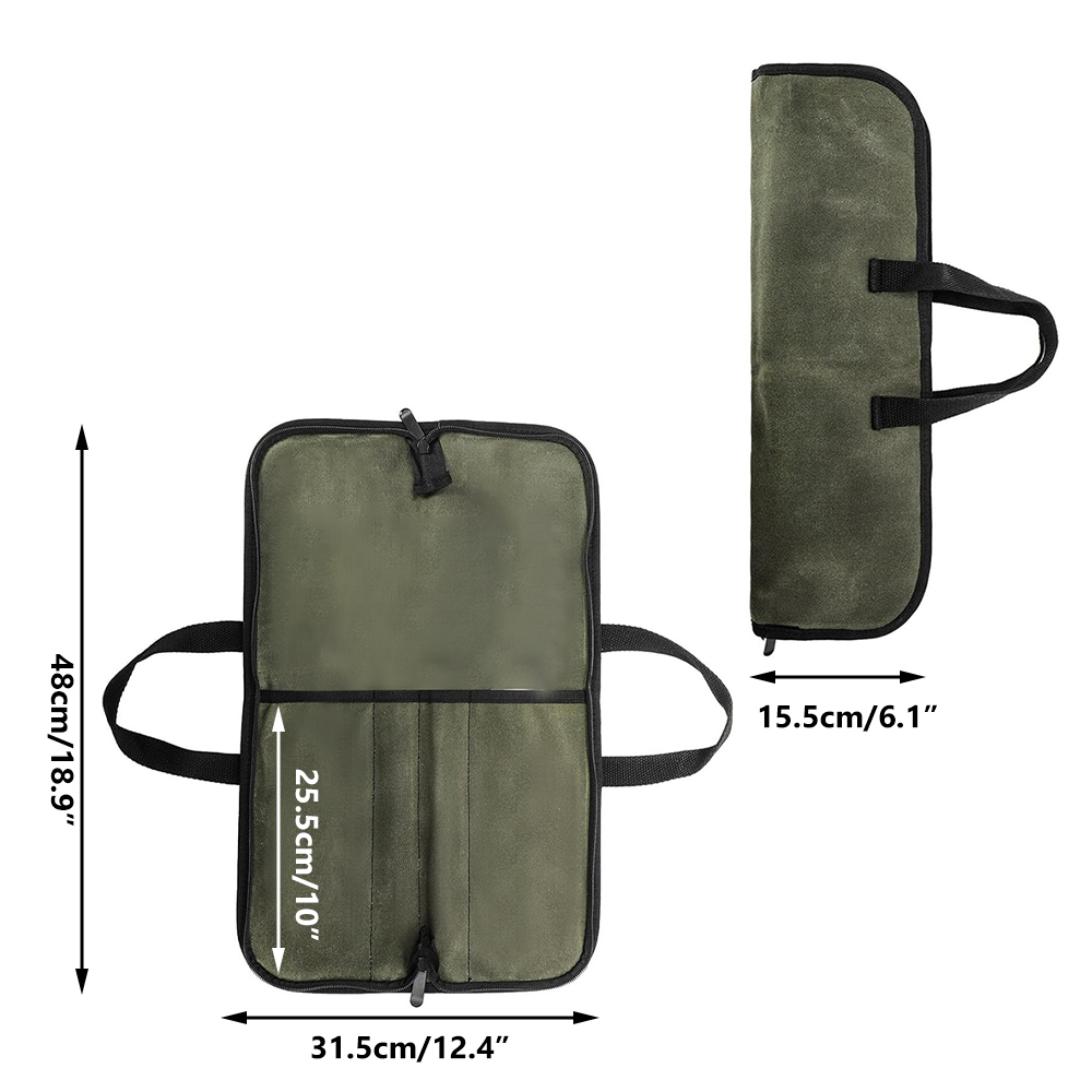 Waxed Canvas Knife Roll Bag Mu - Camping Cooking Equipment review and price