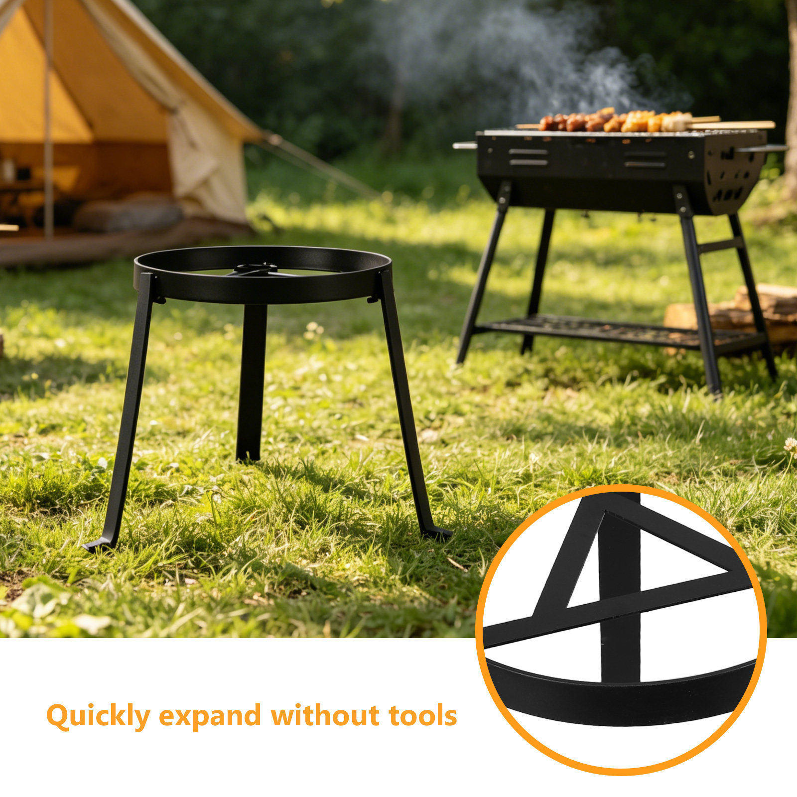 Campfire Cooking Stand Portabl - Camping Cooking Over Fire review and price