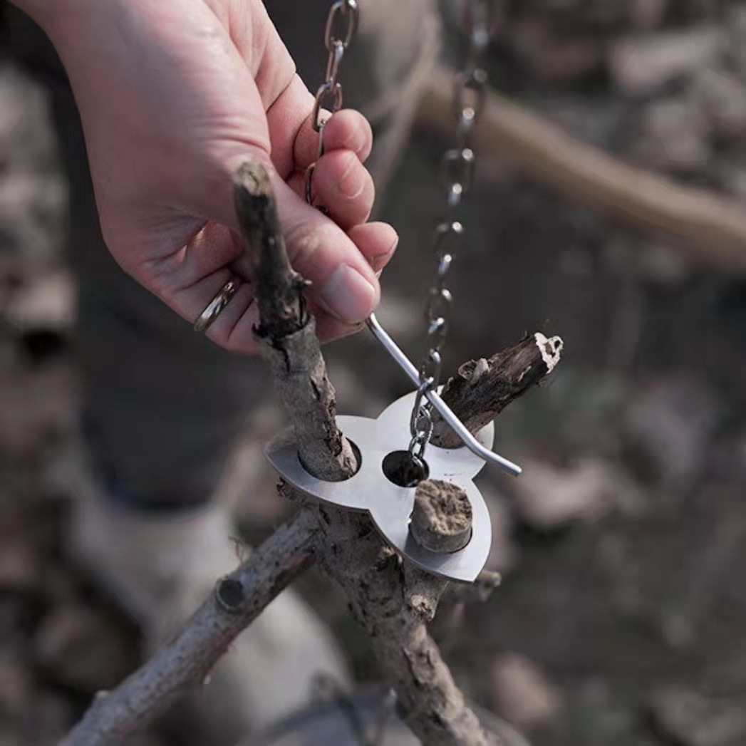 Stainless Steel Camping Tripod - Camping Cooking Rack review and price