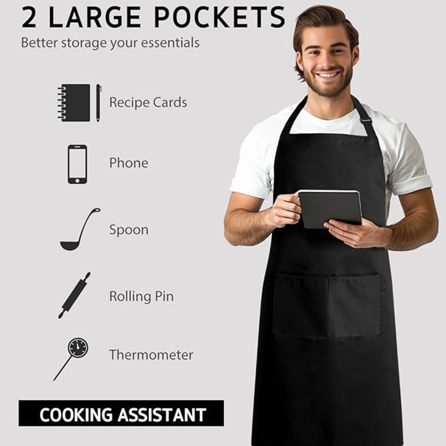 2-Piece Set; Simple Solid Colo - Camping Cooking Apron review and price