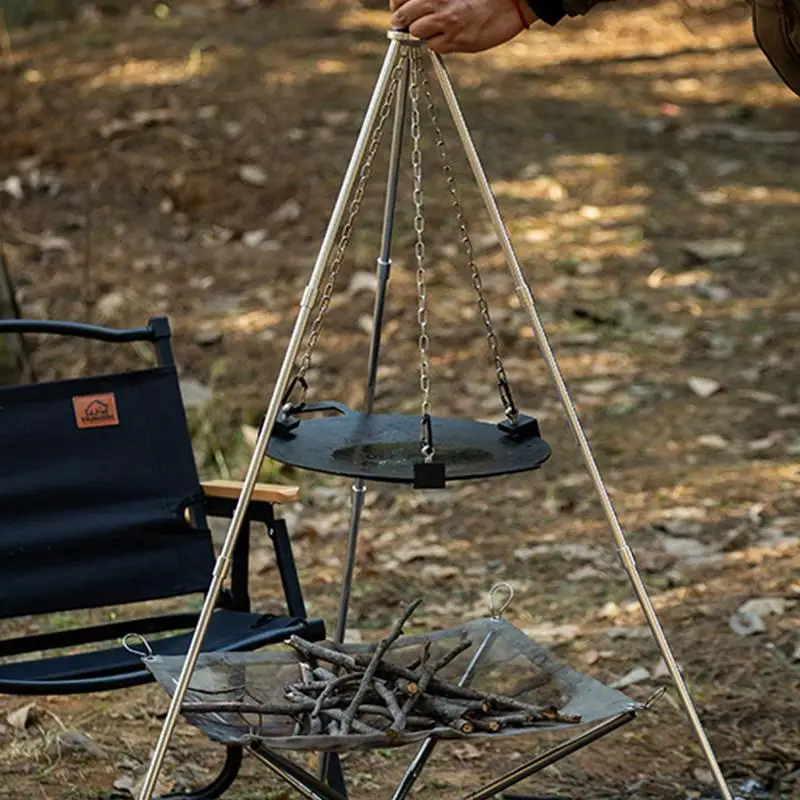 Aluminum Camping Bonfire Tripo - Camping Cooking Pot Tripod review and price