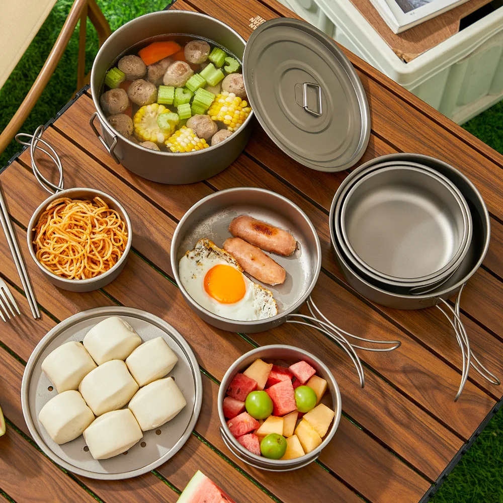 Titanium Outdoor Pot Set Picni - Camping Lightweight Cooking Pot review and price